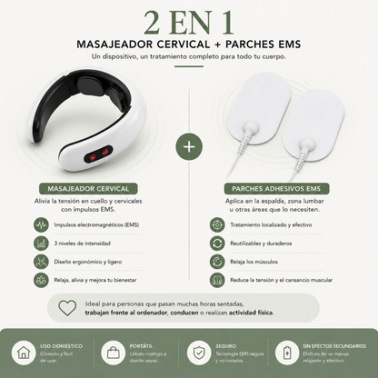 Masajeador de cuello y espalda EMS™