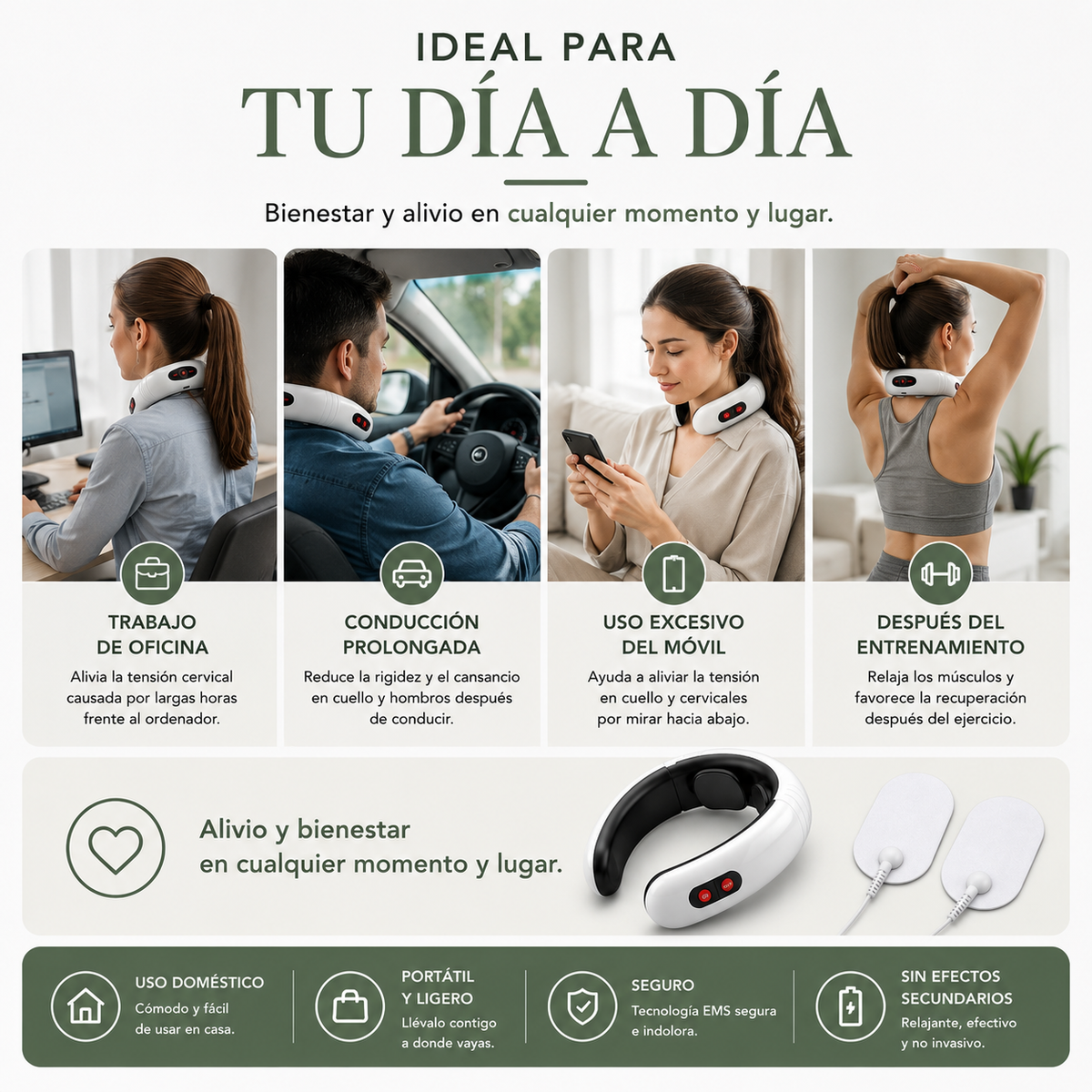 Masajeador de cuello y espalda EMS™